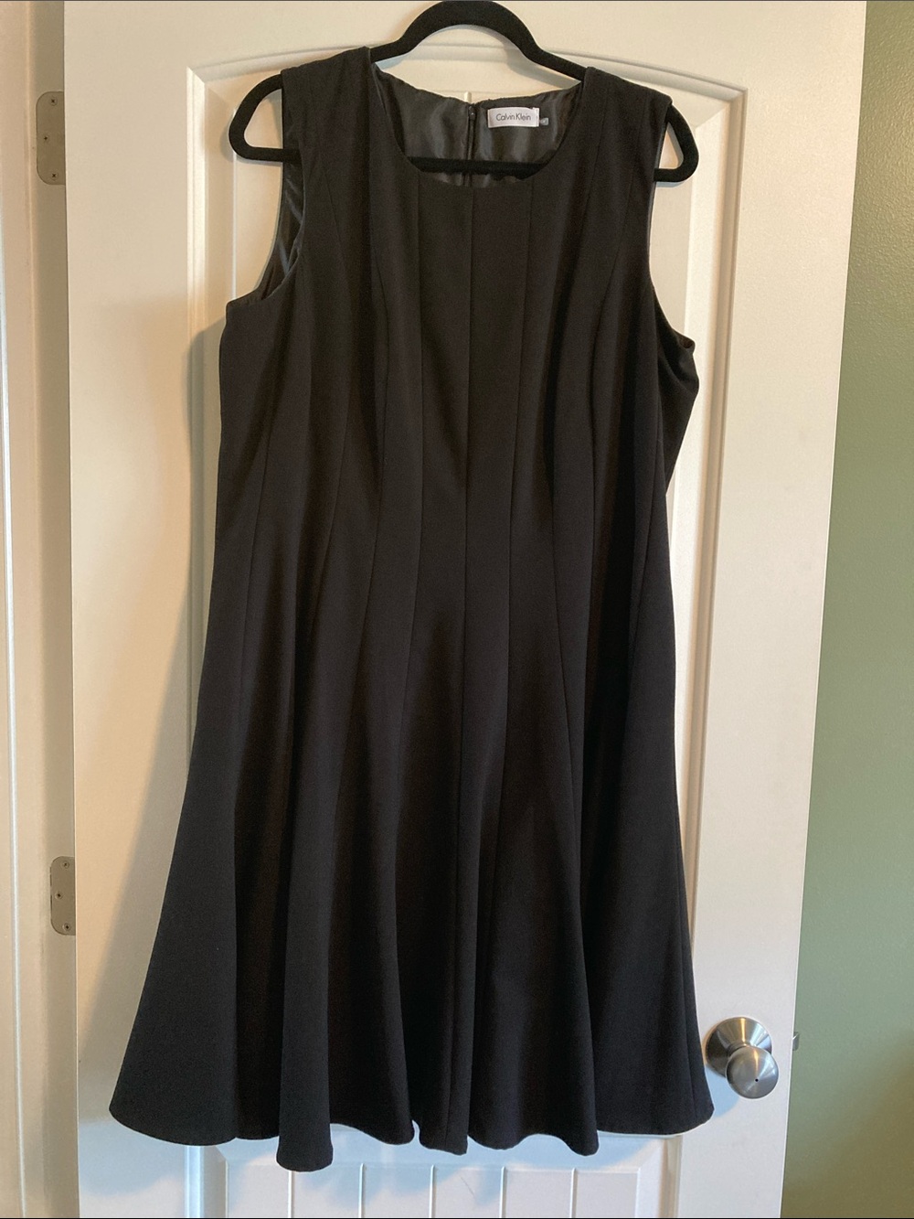 Calvin Klein Black Sleeveless Fit-and-Flare Mini Dress